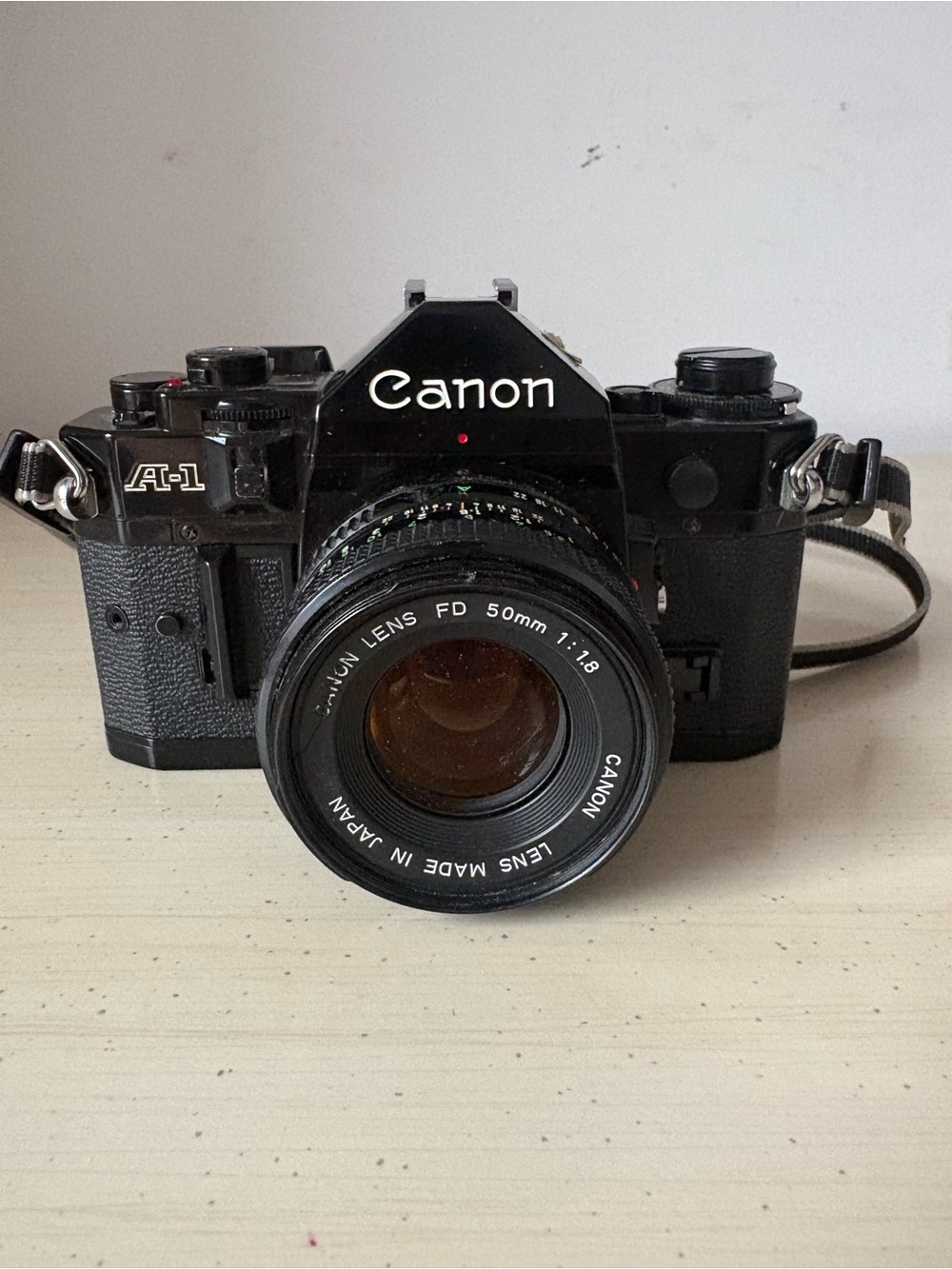 Canon A-1 35mm Film Camera with Canon FD 50mm f/1.8 Lens